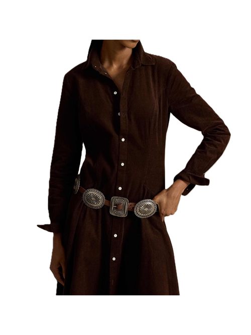 Vestito Camicia Velluto marrone scuro Polo Ralph Lauren | 211-B17452-005DARK BROWN